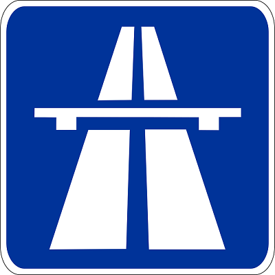 Motorway sign